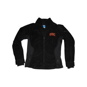 Columbia USC Pearl Plush Fleece Zip Up Jacket Women’s Medium Trojans Red Logo